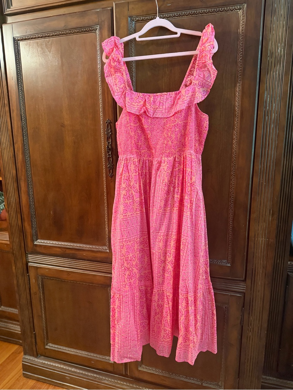 Vineyard vines Pink Ruffled Sundress